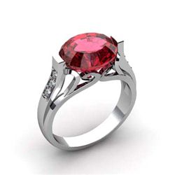 Genuine 5.09 ctw Garnet Ring 10k W/Y Gold