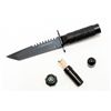 Image 1 : COLLECTORS EDITION 8.5" ALL BLACK SURVIVAL KNIFE W/SHEA
