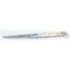 Image 1 : COLLECTORS EDITION 7.5" WHITE METAL HANDLE FOLDING KNIF