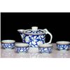 Image 2 : BEAUTIFUL WHITE AND BLUE 5 PCS PORCELAIN TEA SET