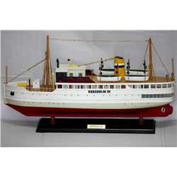 COLLECTORS EDITION HANDCRAFTED WOODEN KORSHOLM III BOAT