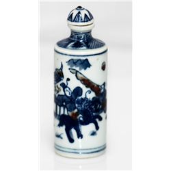 CHINESE ANTIQUE STYLE PORCELAIN SNUFF BOTTLE SOLDIER PA