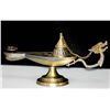 Image 1 : ANTIQUE FENG SHUI BRASS OIL LAMP