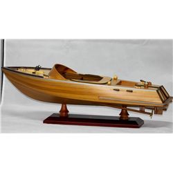 COLLECTORS EDITION HAND CRAFTED WOODEN RUNABOUT CANOE S