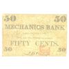 Image 1 : 1862 FIFTY CENT MECHANICS BANK AUGUSTA, GA