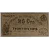 Image 1 : 1862 TWENTY FIVE CENT STATE OF NORTH CAROLINA FINE