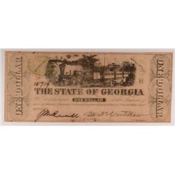 1863 $1 STATE OF GEORGIA NOTE