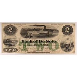 1862 $2 BANK OF DE SOTO NEBRASKA XF