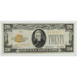 1928 $20 GOLD CERTIFICATE VF+