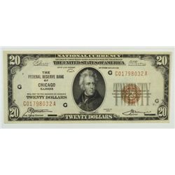 1929 $20 NATIONAL CHICAGO, IL