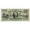 Image 1 : 1872 $50 STATE OF SOUTH CAROLINA NOTE