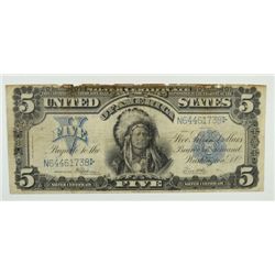1899 $5 SILVER CERTIFICATE "CHIEF" NOTE