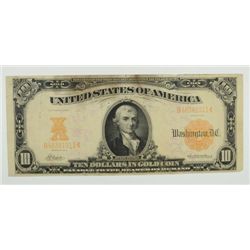 1907 $10 GOLD CERTIFICATE VF