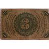 Image 2 : 1863 THREE CENT US FRACTIONAL NOTE VG