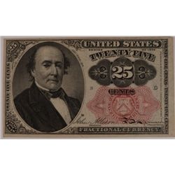 1874 TWENTY FIVE CENT FRACTIONAL NOTE CU