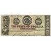Image 1 : 1863 $100 STATE OF GEORGIA NOTE AU+