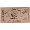 Image 1 : 1863 FIVE CENT STATE OF NORTH CAROLINA NOTE CU