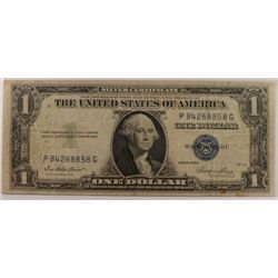 1935 E $1 SILVER CERTIFICATE MINT ERROR