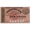 Image 1 : 1862 FIVE CENT CHARTER OAK BANK HARTFORD, CT NOTE CU