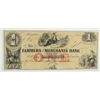 Image 1 : 1854 $1 FARMERS & MERCHANTS BANK OF MEMPHIS NOTE F/VF