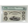 Image 1 : 1856 $1 BANK OF COLUMBUS, GA PROOF NOTE PMG 58 NET