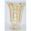 Image 2 : Czech Bohemian Crystal Enamel Vase 24K 10"H