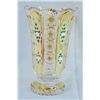 Image 5 : Czech Bohemian Crystal Enamel Vase 24K 10"H