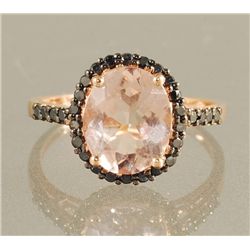 3.75ct MORGANITE & DIAMOND RING