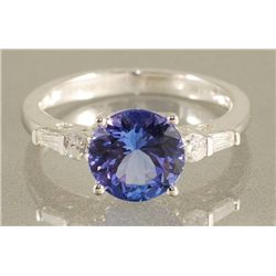 2.74CT TANZANITE & DIAMOND RING