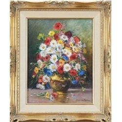Eugene Demester, FLORAL BOUQUET, Original Oil