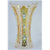 Image 1 : Czech Bohemian Crystal Enamel Vase 24K 10"H