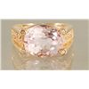 Image 1 : 6.23ct KUNZITE & DIAMOND RING
