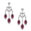 Image 1 : 6.52 Carat Ruby and Diamond Earrings
