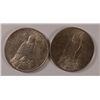 Image 2 : 1924- AU AND 1925,-AU PEACE SILVER DOLLARS,  ( 2 ) COINS