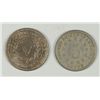 Image 2 : 1882 SHIELD NICKEL FINE & 1884 LIBERTY NICKEL XF CORRODED CLEANED