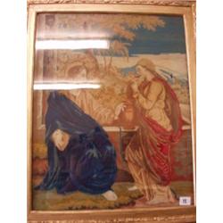 Framed Victorian wool work picture, classic scene 22x18  £40 - 60...