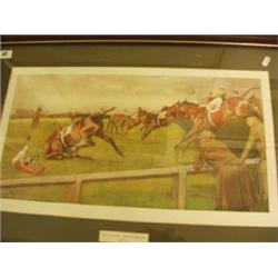 Two framed limited editions by Cecil Aldin 'Beeches Brooke' and 'Canal Turn' £80 - 120...