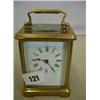 Image 1 : Brass and glass cased carriage clock inscribed 1892-1898 £80 - 120...