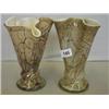 Image 1 : Pair of unusual glass handkerchief vases 9" high £60 - 80...