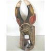 Image 1 : African carved mask in shape of horned head £70 - 90...