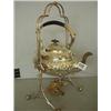 Image 1 : Decorative plated kettle on stand with burner £60 - 80...