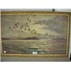 Image 1 : Oil on canvas 'Birds in flight' inscribed on back PS £1000 - 1500...