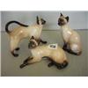 Image 1 : Three Royal Doulton Siamese cats 'Standing' HN2280 'Sitting' HN2245 and 'Laying' HN2142 (broken f...