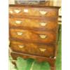 Image 1 : George II style walnut chest of drawers on plinth base, four graduated drawers, 26" wide £500 - 7...