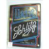 Image 1 : 1 LIGHT SCHLITZ LIGHTED PLASTIC SIGN.H21