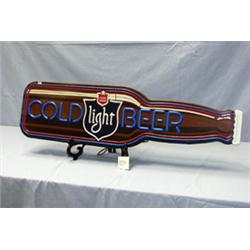 1 LIGHTED SIGN-LONESTAR COLD BEER-H12", L46" W4", GOOD CONDITION, WEIGHT 3LBS....