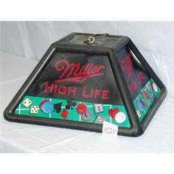 1 MILLER HIGH LIFE GAME TABLE LAMP-H12", 20"SQUARE BASE, GOOD CONDITION, WEIGHT 4LBS....
