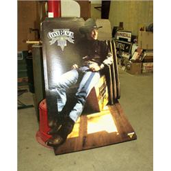 3 LITE BEER SIGN OF CARDBOARD. CLINT BLACK. SOME CHIPPING AT FOLD. H59.5", L44". WEIGHT 9LBS. 1 L...