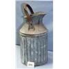 Image 1 : 5 GALLON GALVANIZED CAN. PAT'D. APPLIED GEO. D ELLIS & SONS INC. PHILADELPHIA. H23" W/HANDLE, D.1...