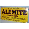 Image 1 : 1 ALEMITE SIGN LUBRICANT. DOUBLE SIDED OF PORCELAIN/METAL WITH SOME RUST AND POCK MARKS. H28", L6...